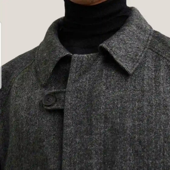 NWT Single Breasted Wool-Cashmere Overcoat (Grey) - Gentle Herd - Picture 5 of 16